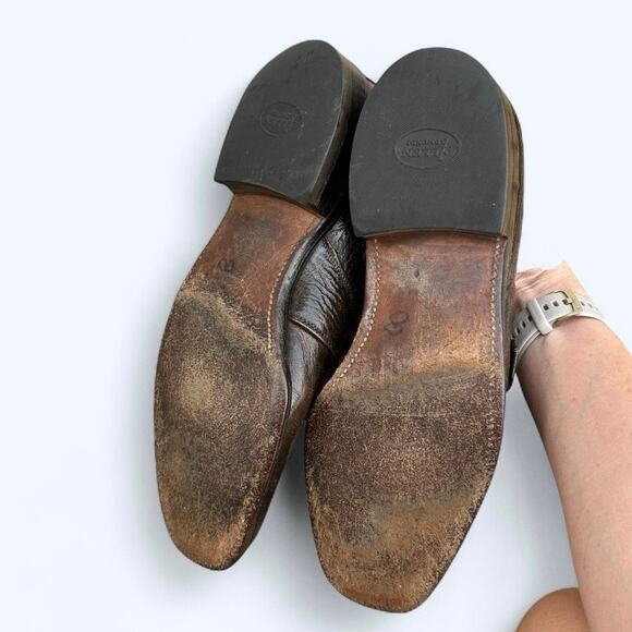 Vintage 70s Allen Edmonds Ostendo Lisbon II Shark Skin Monk Strap Shoes 8.5 C main image 4